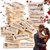 Couples Gift Ideas Naughty Block Tower Game, 48Pcs Tumbling Tower Stacking Blocks Game, Stacking Wooden Block Game, Valentines Day Gifts for Boyfriend Girlfriend Men Women Gifts for Wife Husband