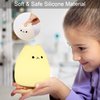 Litake LED Cat Night Light for Kids, Battery Powered Silicone Cute Cat Nursery Night Lights, Portable Night Light, Ideal Multicolor Christmas Gifts for Baby, Children, Toddlers, Teen Girls