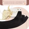 Sunny Hair Tape in Extensions Black Tape in Human Hair Extensions Natural Black Invisible Tape in Hair Extensions Black Hair Seamless Tape in Extensions Human Hair Black Hair for Women 20pcs 50g 22in