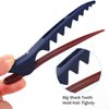 GLAMFIELDS 6 Pack Professional Plastic Shark Hair Clips for Styling Sectioning - Durable Shark Hair Clip with Non-slip grip & Wide Big Teeth for Easy Styling Thick/Thin Navy