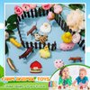 Hanaive 50 Pcs Farm Animal Squeeze Bulk Farm Animal Toy Party Favors for Kids Mini Novelty Toy Classroom Prizes for Kids School Party Supplies