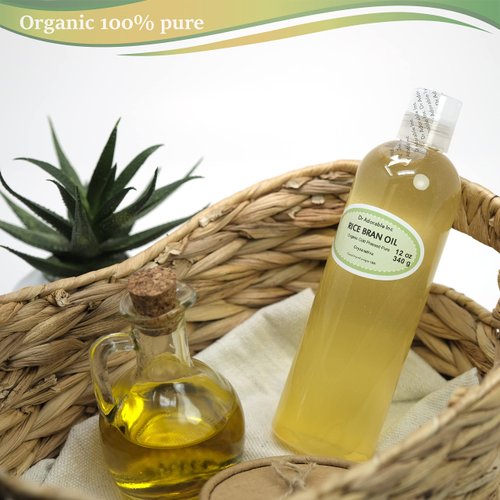 Dr Adorable - 12 oz - Rice Bran Oil - 100% Pure Natural Premium Organic Cold Pressed
