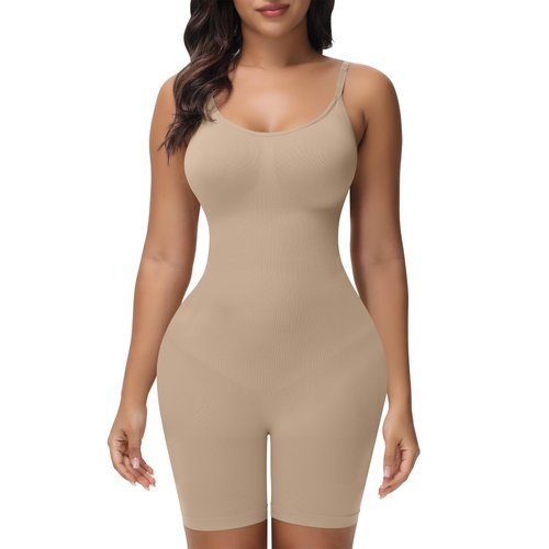 Shapewear Tummy Control Bodysuits for Women Seamless Sculpting Butt Lifter Body Shaper Beige XL