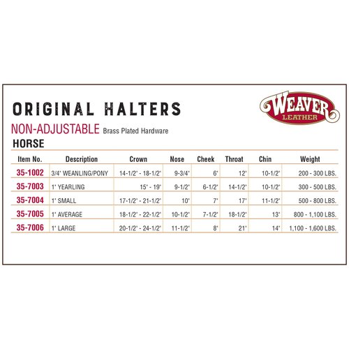 Weaver Leather Original Non-Adjustable Nylon Horse Halter, Small, Black