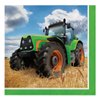 Creative Converting 318050 Tractor Time Paper Beverage Napkins, 5" x 5", Multicolor