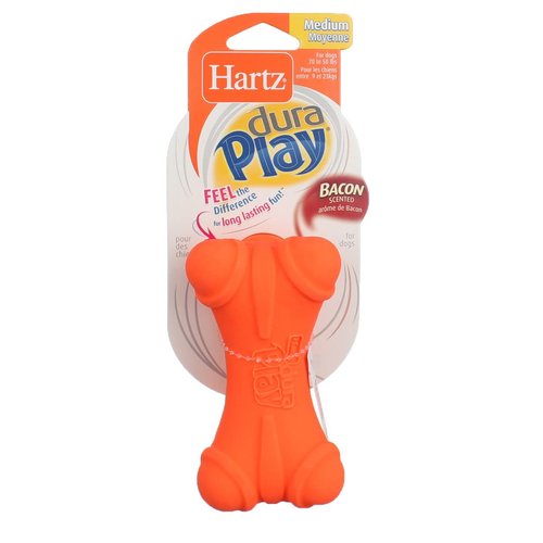 Hartz Duraplay Bacon Flavored Bone Dog Toy Medium (Assorted) (Pack of 2)2