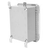 Zulkit Junction Box IP67 Waterproof Electrical Box Hinged Clear Cover Stainless Steel Latch Plastic Enclosure for Project w Mounting Plate Wall Bracket and 2 Cable Gland 8.7"x6.7"x4.3"/220x170x110mm