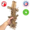 Bonka Bird Toys 3858 Duo Natural Boxy Eddy Foraging Shred Small Medium Bird Toy Cardboard Waffle Crinkly Paper Conures Parakeets African Greys and Other Similar Birds