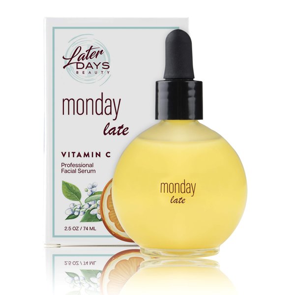 Later Days Vitamin C Anti-Aging Facial Serum | With Vitamin A, CoEnzyme Q10, and 0.5% Retinol, 2.5 fl oz | Vegan & Cruelty-Free