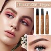 3PCS light Brown Eyebrow Pencil, 4 Point Microblading Eyebrow Pen for Hair-Like Effect, Long Lasting Waterproof & Smudge-proof, Easily Creates Natural eyebrow makeup