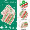 Patelai 120 Sheets Christmas Wax Paper Sheets Red Green Christmas Dry Wax Paper Sheets Food Candy Cookie Sandwich Wrap Paper Waterproof Greaseproof Picnic Basket Liners for Kitchen Handmade Food