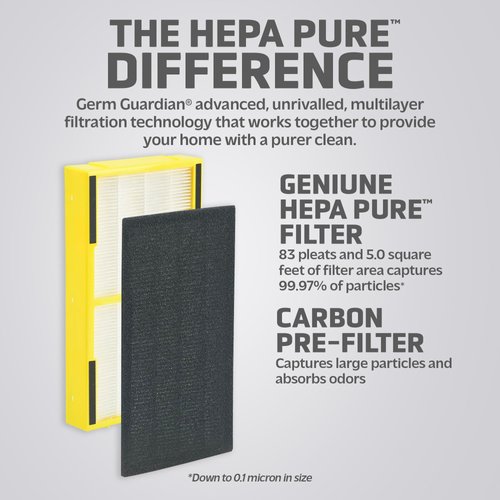 Germ Guardian FLT4100 True HEPA Genuine Air Purifier Replacement Filter E for GermGuardian AC4100, AC4150P, AC4150BL, and More