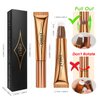 LSxia Liquid Contour Beauty Wand, Cream Liquid Contour Stick Matte Bronzer Stick with Cushion Applicator, Lightweight Blendable, Long Lasting Silky Liquid Face Shaping & Contouring Stick | 1# Contour Grey brown