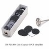 100pcs Sandpaper Disc and 1pcs Metal Bit, 3/32 Shank Replaceable Pedicure Sanding Disc Bit for Dead Skin Callus Removal Electric Foot File Tools (80# (Coarse))