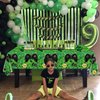 PIXHOTUL 4 Pcs Video Game Party Tablecloths, 51" x 86" Plastic Disposable Table Covers Blue Gaming Birthday Party Decorations for Boys Kids' Teens Party Supplies (Green, 51'' x 86'')