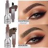 Liquid Microblading Eyebrow Pen,Square Angled Liquid Eyebrow Brush Hair-Like Strokes Long Lasting Waterproof Eyebrow Pencils Creates Natural Looking Brows Effortlessly (#01Espresso+#03Auburn)