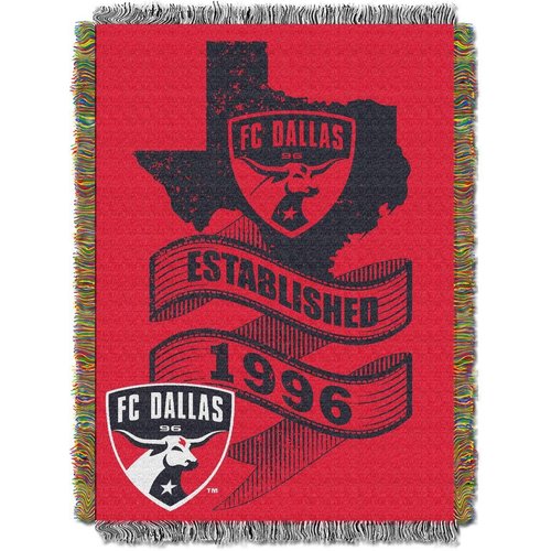 The Northwest Company MLS FC Dallas Woven Tapestry Throw Blanket, 48" x 60", Handmade