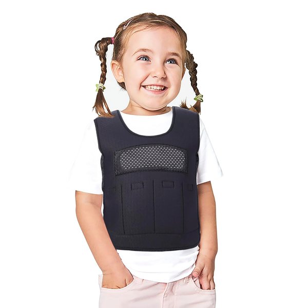 Weighted Vest for Kids(Ages 2-4, Small) – Fully Adjustable Sensory Compression Vest for Children with Autism, ADHD, SPD - Includes 2lb Removable Weights