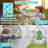 COSOOS 2 Pack Kids Bow and Arrow Sets, Girl Boy Toys Kids Archery Set with 20 Suction Cup Bullets & 4 Targets, Indoor/Outdoor Play Game Toy Sport for Child Age 3,4,5,6,7,8 Year Old Boys, Birthday Gift