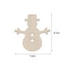 MECCANIXITY 50 Pcs Wooden Christmas Ornaments Paintable Wooden Snowman Crafts for DIY Christmas Craft Party Wedding