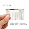 Honbay 6PCS Silver Fancy DIY Hair Clips Metal Wire Hair Combs Bridal Wedding Veil Combs (20 teeth)