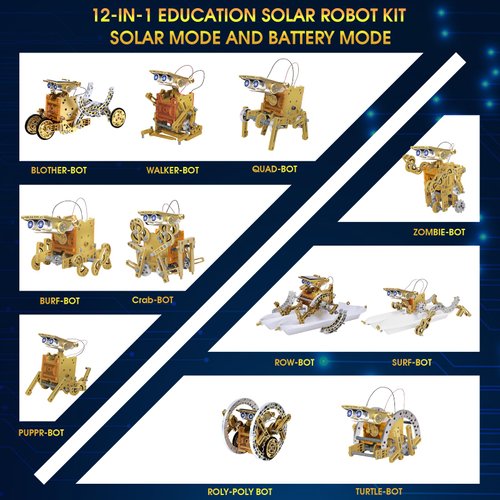 RAESOOT STEM Toys for Kids Age 8-13, 12-in-1 Solar Robot Building Science Kits for Boys Girls Teen Age 9 10 11 12, Engineering Christmas Birthday Gifts for 8+ Year Old Boys