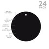 Andaz Press Blank Circle Gift Tags, Black, 24-Pack
