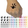 Frog Toes Footprint Temporary Tattoo Water Resistant Fake Body Art Set Collection - Dark Green (One Sheet)