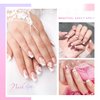 AORAEM White French Nail Tips 120 PCS Short French Style Acrylic Nail Tip 12 Sizes False Nail Clear and White Press on Nails for Women