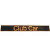 Revenge Golf Cart Parts & Accessories Club Car DS Golf Cart Name Plate Emblem Black/Gold