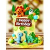 JeVenis Luxury Little Dinosaur Cake Decorations Dinosaur Cupcake Topper Little Dinosaur Cake Toppers for Birthday Baby Shower Party Supplies