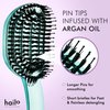 MOYOKO Detangling Hair Brush - Vented Brush for Fine, Wavy, Straight, Curly and Thick Hair, No Pull Design (Blue Chrome)