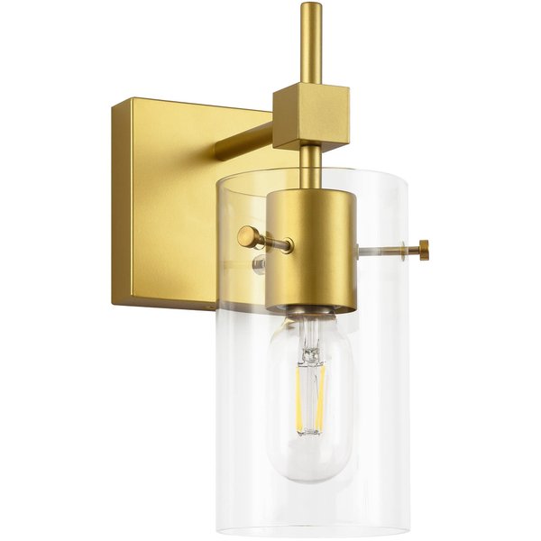 SOLFART 1 Light Gold Bathroom Light Fixtures Wall Light Fixtures Vanity Light Fixture Bathroom Vanity Light