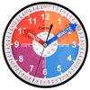 OSTAR Telling Time Teaching Wall Clock, Analog Silent Learning Clock for Kids Room Decor Battery Operated