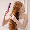 1 Pcs Teasing Brush Boar Bristle Hair Brush for Volume Hair Scalp Massage, Teasing Brush with Tail Handle for Back Brushing, Back Combing, Creating Volume, Teasing and Slicking Your Hair Back (Red)