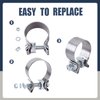 BATONECO 3" Exhaust Clamp, Butt Joint Narrow Band Muffler Seal Clamp Stainless Steel(2 PCS, 3 Inch)
