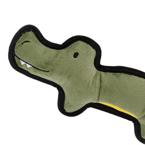 Beco Lovable Crocodile Squeaker Dog Toy, Made with 65% Recycled Materials, Snuggle, Chew, Toss & Fetch