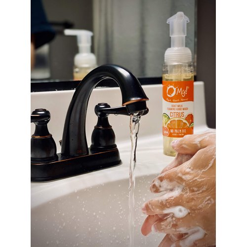 O My! Goat Milk Foaming Hand Wash 8.5oz - Citrus | Bundle of 3 | Delivers a Rich, Creamy Foam packed with Farm Fresh Goat Milk | Paraben-Free | Leaping Bunny Certified | Handmade in USA