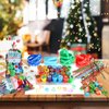 Christmas Stocking Stuffers Party Favors for Kids Christmas Stationery, 144pcs 24 Pack Christmas Goodie Bag Fillers Including Christmas Pencils, Wristbands, Stickers, Stamps and Erasers in Treat Bags