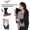 4-in-1 Dressing Stick - 30" Dressing Pal. Long Handled Shoe Horn, Reach Hook, Sock and Shoe Remover. Full Length Cushioned Grip Mobility Aid for Seniors, Elderly, Disabled, Post Surgery Rehab.