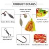 Fishing Spinner Baits Kit - Hard Spinner Lures Multicolor Buzzbait Swimbaits Pike Bass Jig 0.64oz (6pcs Spinner Baits)