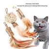 AiduduPet Cat Feather Toys Refills Cat Wand Replacement 6Pcs,Cat Teaser Wand Refills with Feather and Silvervine Sticks for Indoor Cat Chew Toy,Interactive Cat Wand Toy Refills