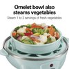 Hamilton Beach 3-in-1 Electric Egg Cooker for Hard Boiled Eggs, Poacher, Omelet Maker & Vegetable Steamer, Holds 7, Mint (25504)