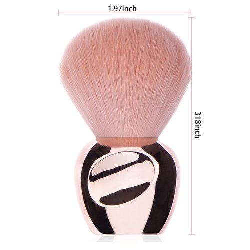 UNIMEIX Nail Dust Brush Round Head Nail Art Dust Powder Remover Cleaner Brush or Acrylic UV Gel Nail Arts Kabuki Nail Brushes For Cleaning (Rose)