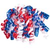 WRAPAHOLIC 12-Count 4th of July Self-Adhesive Curly Bows Gift Wrap Accessory - Blue/Red/White Curly Bows, Perfect for Independence Day, Memorial Day, Christmas, Birthday, Party Favors Decorations