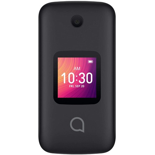 Alcatel GO FLIP 3 Black 4GB 4052W (GSM Unlocked) Flip Phone - For Senior Easy Use (Renewed)