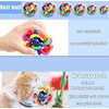 NANAOUS Nobbly Wiggle Ball Dog Toy 6 PC, Dog Pet Toys Colorful Interactive Ball with Bell, 6 Sizes Wiggle Toy Balls, Dog Ball Puppy Supply Interactive Dog Cat Ball