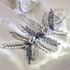 HNYYX Bridal Pearl Hair Comb Blue Beaded Hair Side Crystal Hair Clip Wedding Hair Accessories Suitable for Women Bridesmaid Hairpins A108 (white)