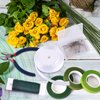 GLAMFIELDS Floral Tape and Floral Wire,Floral Arrangement Kit with Green Flower Tape for Bouquets,Boutonniere pin,White Ribbon, Wire Cutter for Bridal Bouquet kit, Wreath Making Supplies