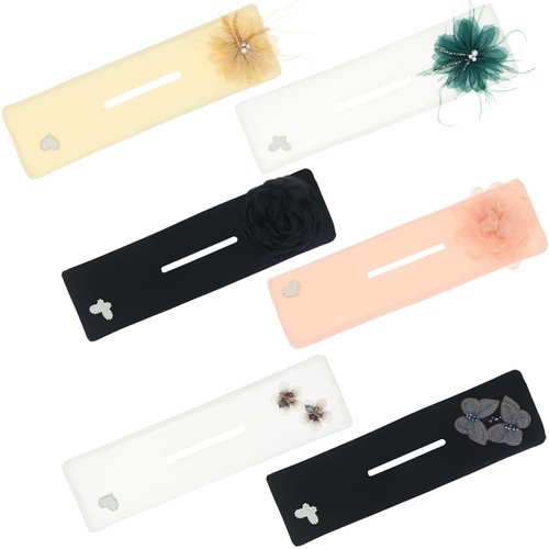 K&Y 6 PCS Elegant Flower Butterfly Lazy Hair Curler Bun Maker For Hair elegant bun lazy hair curler bun maker Deft bun Make For Women Girls (6pcs mixed color 2)